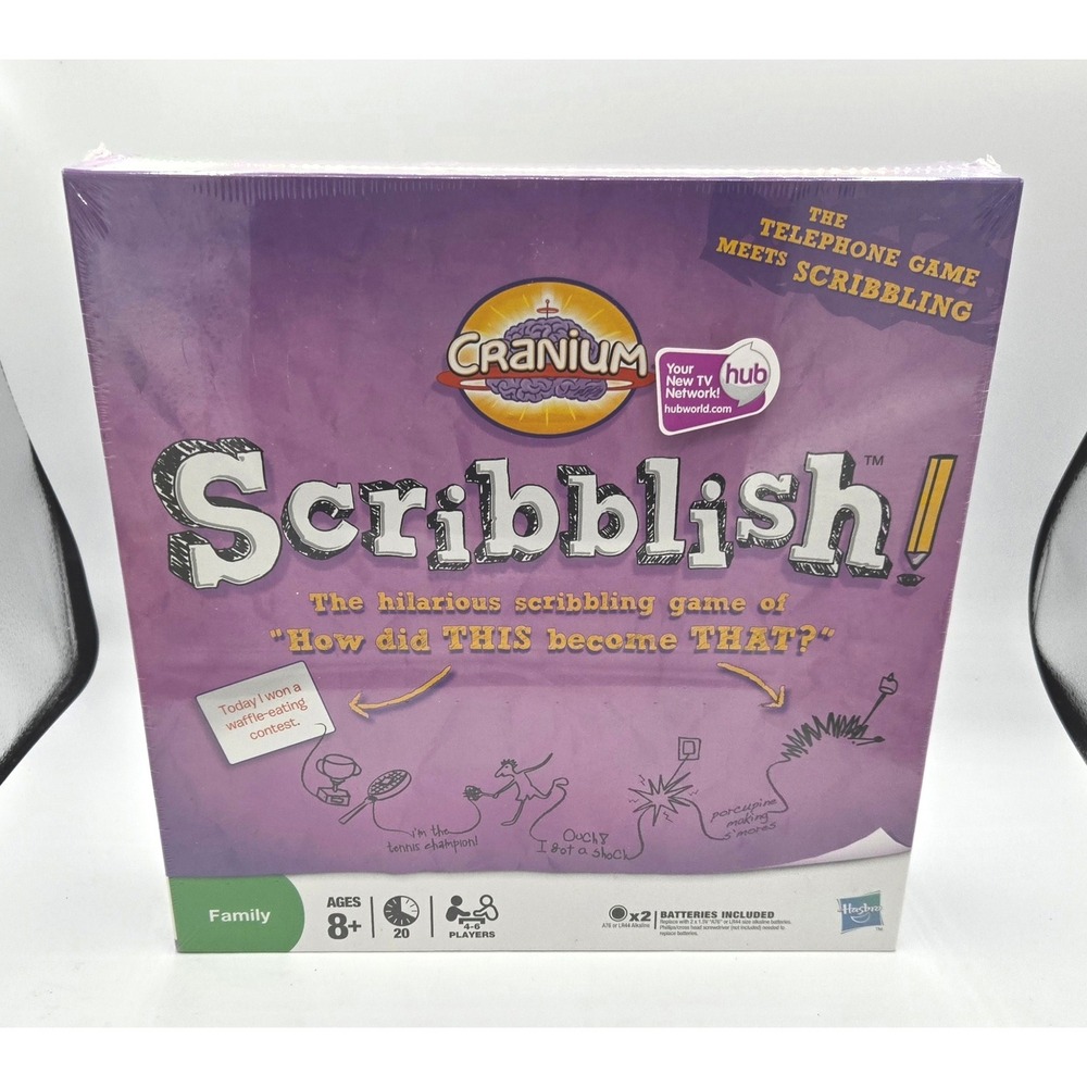 Cranium Scribblish! Hilarious Scribbling Game Family Party Ages 8+ Hasbro New